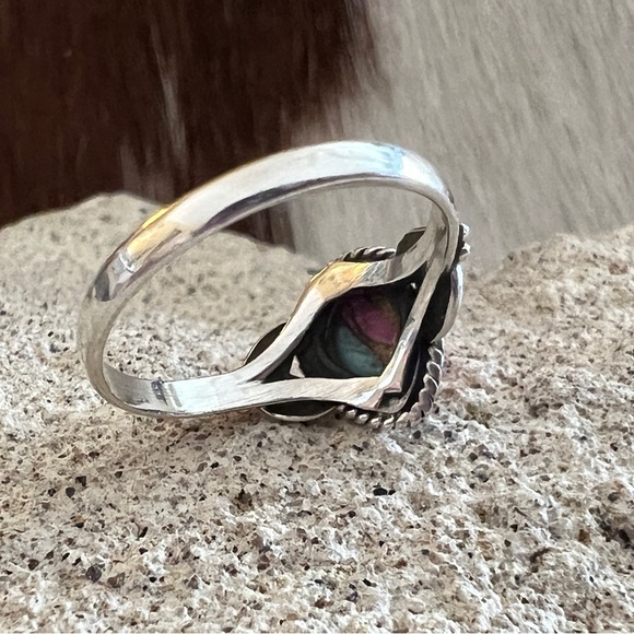 ❤️ Cotton Candy Dahlia Kingman Turquoise Sterling 925 Southwestern Ring Sz 6.5 - Picture 8 of 14